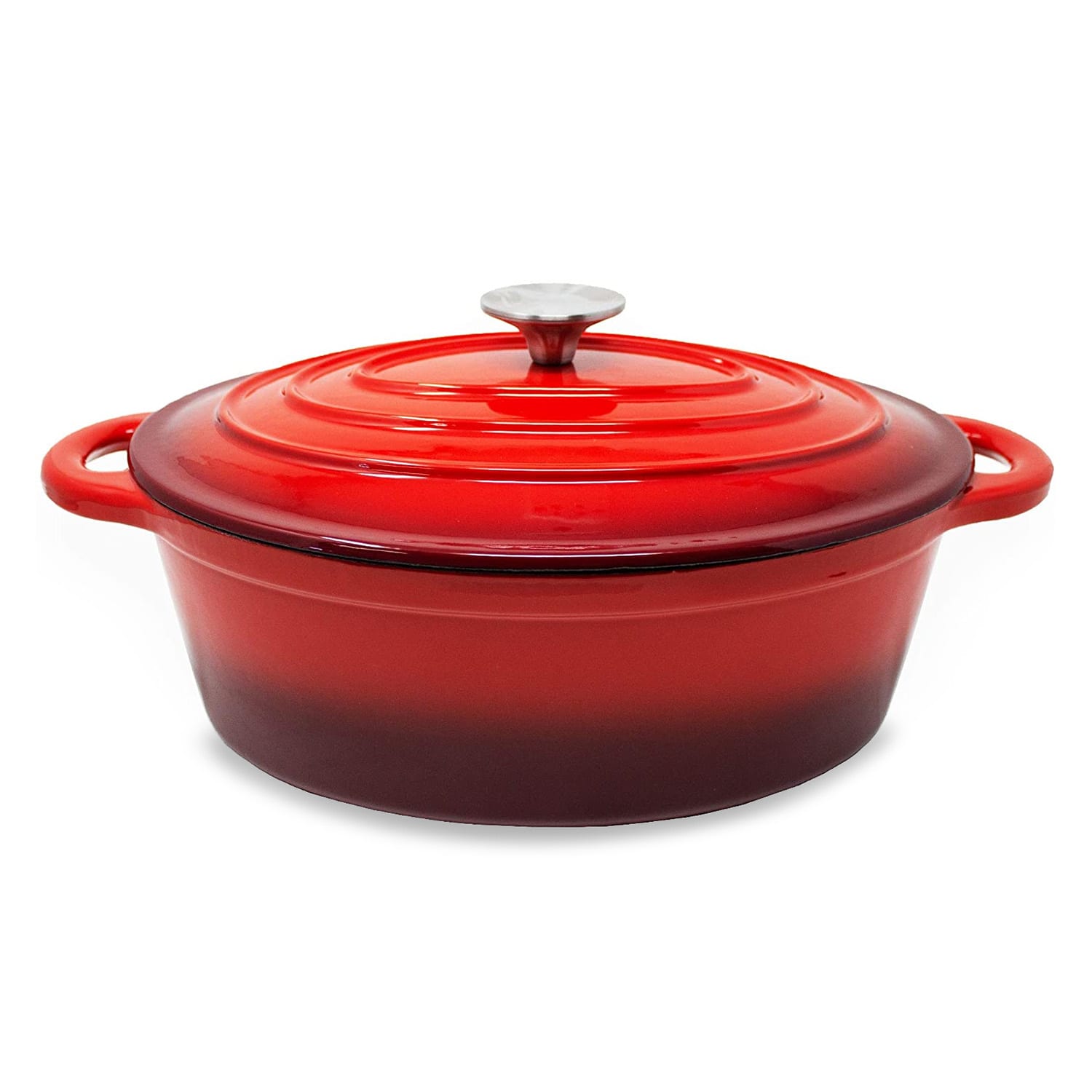 Podolica sauteuse 4 litres Casserole en fonte émaillée ovale deux poignées