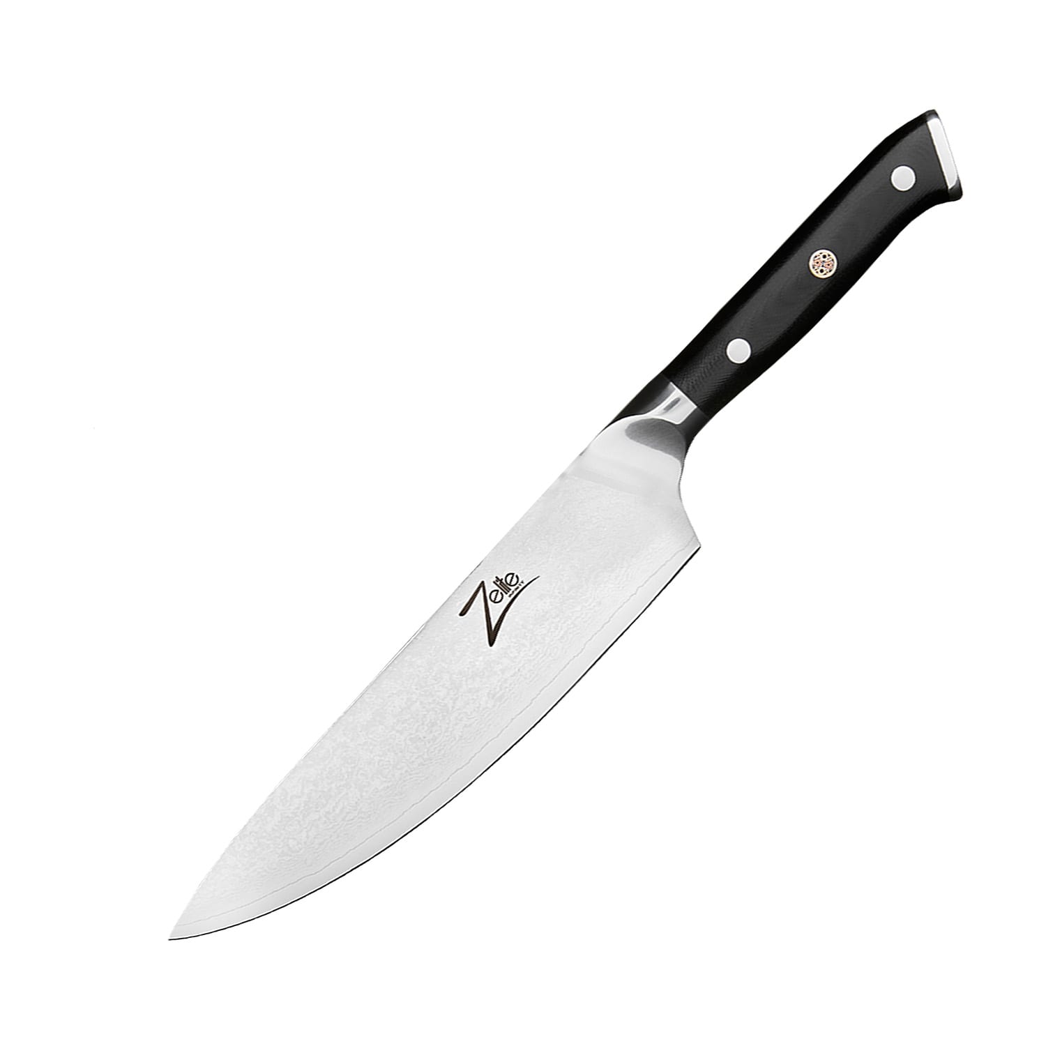 Couteau de chef de 8" de la série japonaise Alpha-Royal acier de Damas