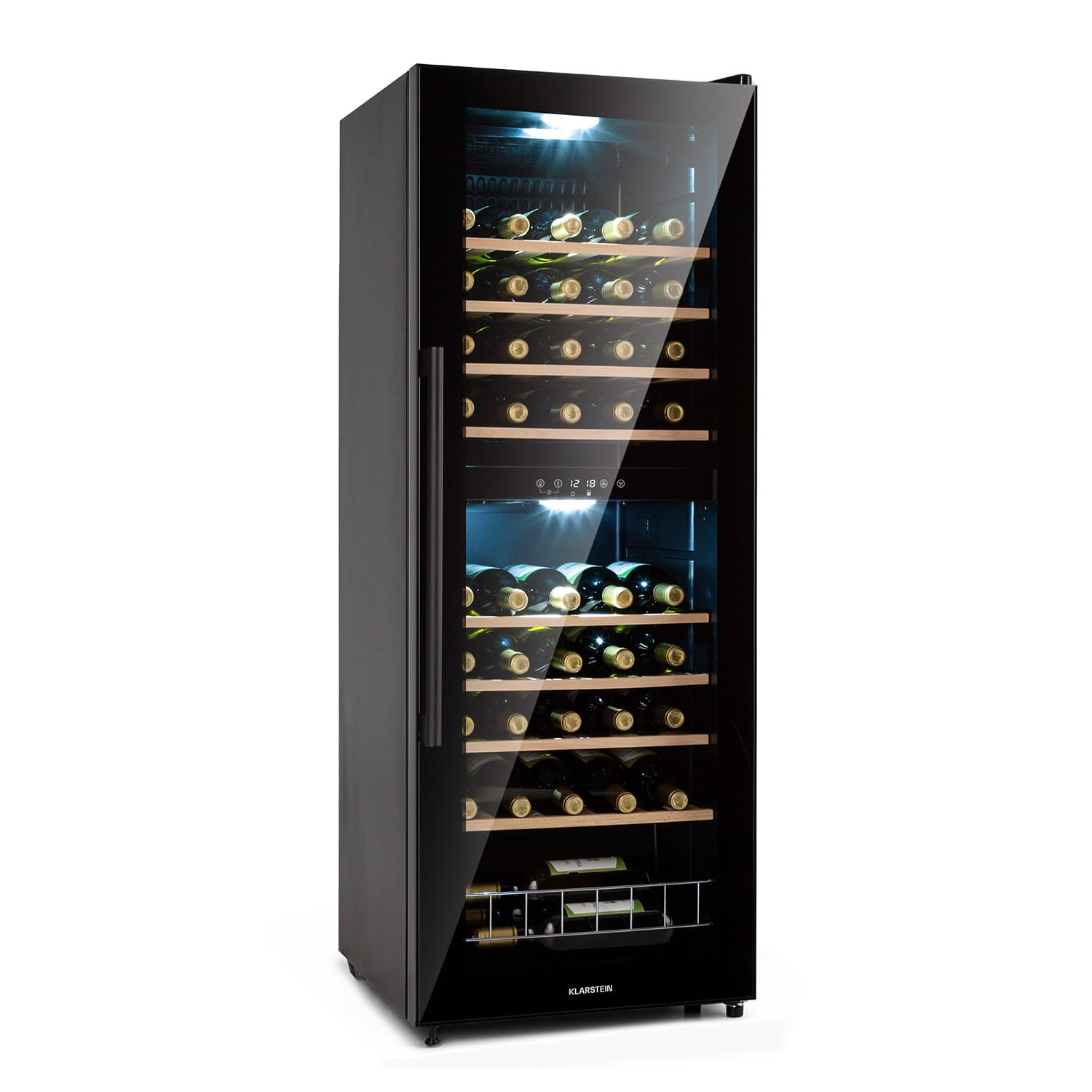 Barossa 54 Duo Weinkühlschrank 2 Zonen 148 Liter 54 Flaschen Touch-Display schwarz