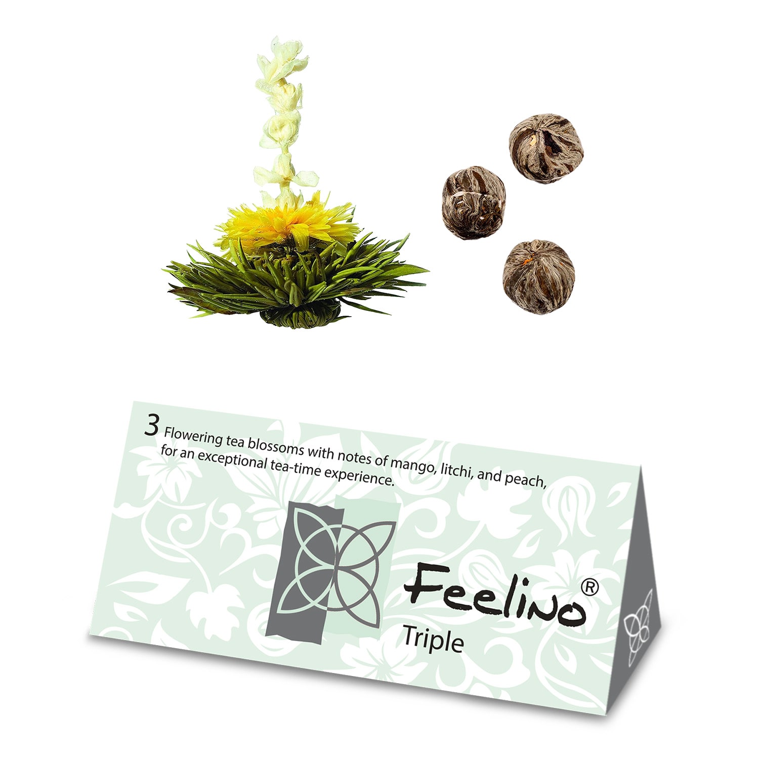 Feelino 3er Teeblume Weiß
