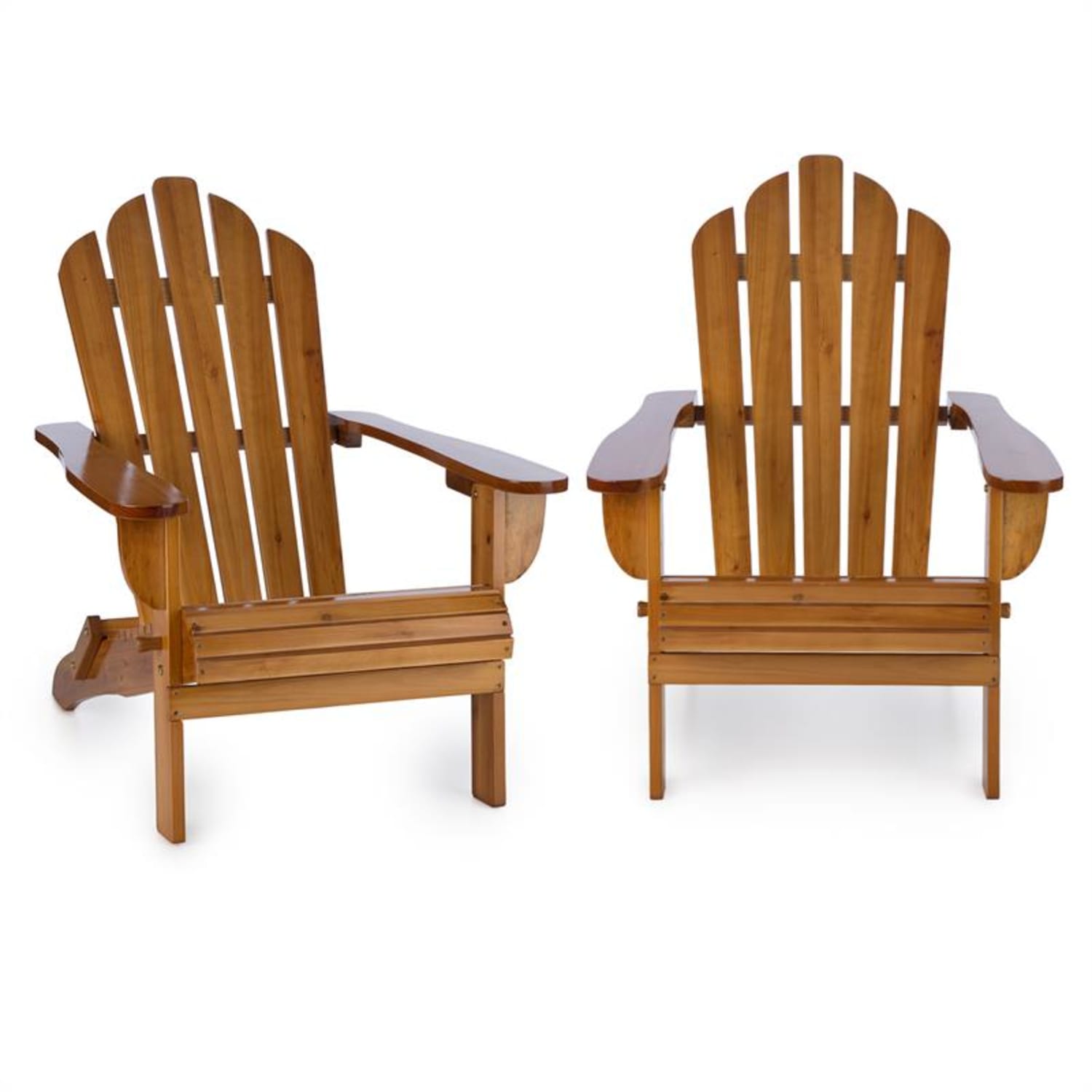 Vermont Gartenstuhl 2er Set Adirondack-Stil Tannenholz braun