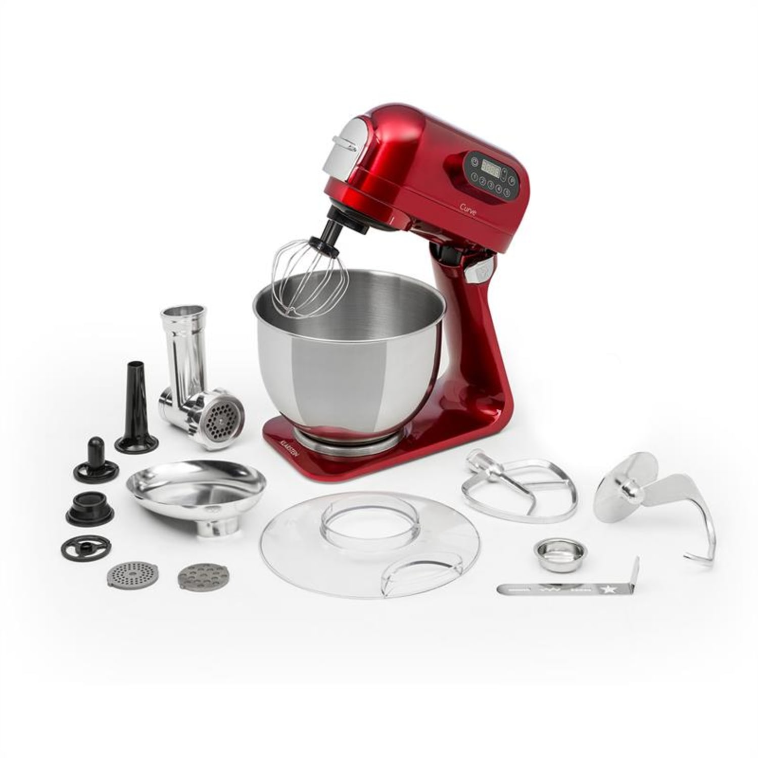 Curve Plus, robot de bucătărie, 5 l, mașină de tocat carne 4 în 1, roșu, 1000 W