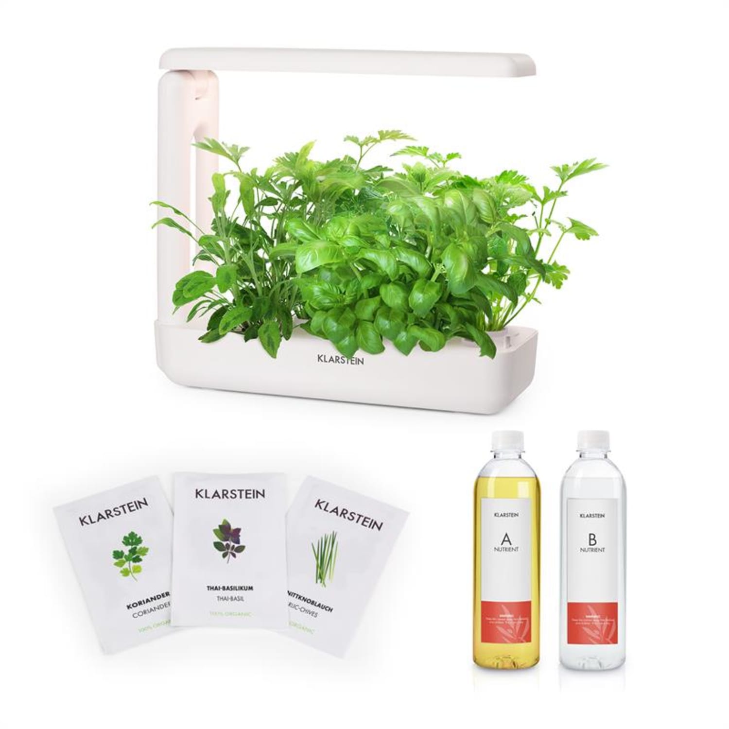 GrowIt Cuisine Starter Kit Asia 12 Plantas 25W LED Asia-Seeds Solução Nutrituva