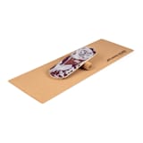 Indoorboard Classic Tabla de equilibro + Esterilla + Rodillo Madera/Corcho Roja