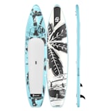 Kipu Allrounder Tandem tabla paddle set tabla SUP | set: tabla + remo + correa + mochila + bomba | Cruiser Shape | remo telescópico también para kayak | material tabla: PVC de doble capa con tecnología DropStitch | mochila resistente | kit de reparación