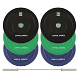 CAPITAL SPORTS Nipton Mens Set II Barra Olímpica Discos de peso 3 Par 5,10 & 20 kg