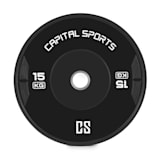 Capital Sports Elongate Bumper Plate Disco Peso Gomma 2x 15kg