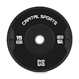 Capital Sports Elongate Bumper Plate Disque poids Caoutchouc 2x 15kg