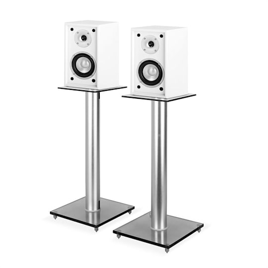 BS-03S-BK Soportes para altavoz Aluminio Vidrio MDF Portacables