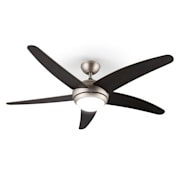 Bolero 2-in-1 Ceiling Fan 134cm Light 55W Walnut Blades Remote Control 134 cm (rooms 13–25 m²) | Remote Control | Walnut