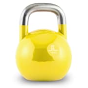 Compket 16 Kettlebell Bola de Peso 16 kg Aço Halterofilia Musculação Exercício Fitness Amarelo 16 kg