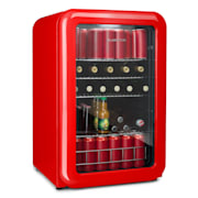 PopLife, chladnička na nápoje, chladnička, 115 litrů, 0 - 10 °C, retro design, červená 115 litrů | Červená