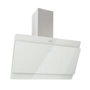 Aurica 90 - Cappa aspirante, 90 cm, 600 m³/h, LED, Touch, vetro, bianco 90 cm | Senza filtro di ricambio | Bianco
