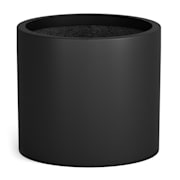 Maceta/macetero de piedra de fibra interior/exterior XL (Ø 38,1 cm) | Negro Mate