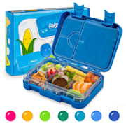 junior Lunchbox 6 Fächer 21,3 x 15 x 4,5 cm (BxHxT) BPA-frei Blue Giraffe