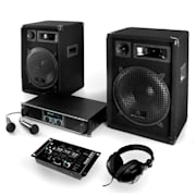 Zestaw DJ PA „Bass-Boomer-USB” 800W wzmacniacze mikrofony Zestaw DJ PA „Bass-Boomer-USB” 800W wzmacniacze mikrofony