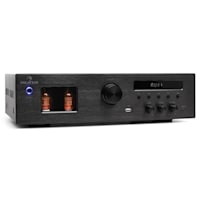 AMP 3800 BT 5.0 Amplificateur HiFi, 2 x 120 watts + 3 x 50 watts RMS, Fonction Bluetooth, Port USB, Emplacement SD, 2 connexions pour  microphone, Entrée stéréo DVD, Sortie lignestéréo