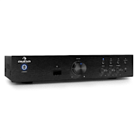 Amplificador surround AMP-218 BT Digital 5.1, Potencia de salida: 2 x 120  vatios + 3 x 50 vatios RMS, Amplificador Bluetooth, Sintonizador FM y  conexión de antena, USB / SD, Entrada AUX-In