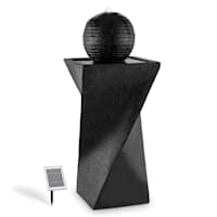 Fontaine solaire Stonehenge éclairage LED Polyresin batterie Lithium Ion 30  x 50 x 26,5 cm