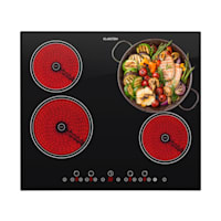 Klarstein EasyCook Domino Plaque de cuisson vitrocéramique 2 feux 3000W  noire