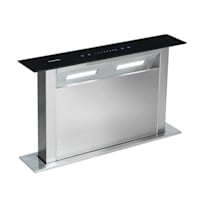 KLARSTEIN Barett - hotte aspirante îlot, hotte aspirante silencieuse Ø  35cm, Puissance Moteur 190W, 560 m³/h Max, 3 Niveaux de Puissance,  éclairage LED, INOX - Argent : : Gros électroménager