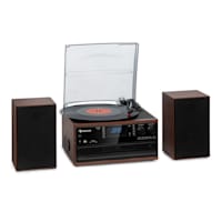 auna NR-620 DAB equipo de música madera tocadiscos DAB+