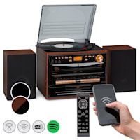 auna TT-Play PLUS Tocadiscos Altavoces 20W máx. BT 33/45 rpm Madera Negra