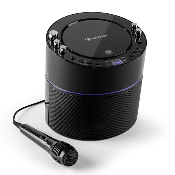 Auna Micro Karaoke avec 2 Microphones, Lecteur CD USB, Karaoké Complet  Enfant, Adulte, Micro Enfant pour Chanter Fille et Garcon, Micro sans Fil  Bluetooth, Sono Enceinte Micro Chant Lumières LED : 