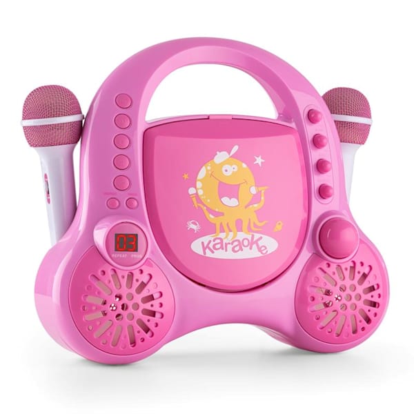 Auna Micro Karaoke avec 2 Microphones, Lecteur CD USB, Karaoké Complet  Enfant, Adulte, Micro Enfant pour Chanter Fille et Garcon, Micro sans Fil