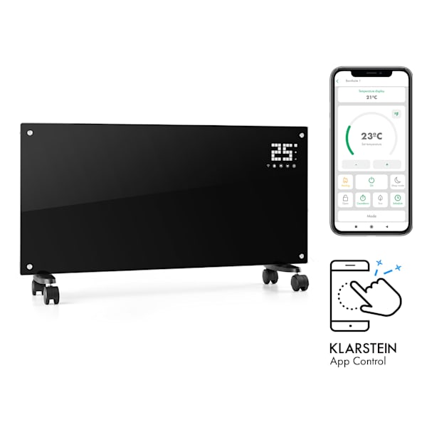 Klarstein Radiateur infrarouge Smart IP24 Chauffage électrique Salle de  Bain WiFi & App Radiateur électrique 400W Blanc