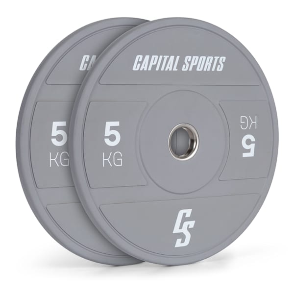 Capital Sports Elongate 15 Disque pour haltère Disque poids Caoutchouc 2x  15kg 2x 15 kg