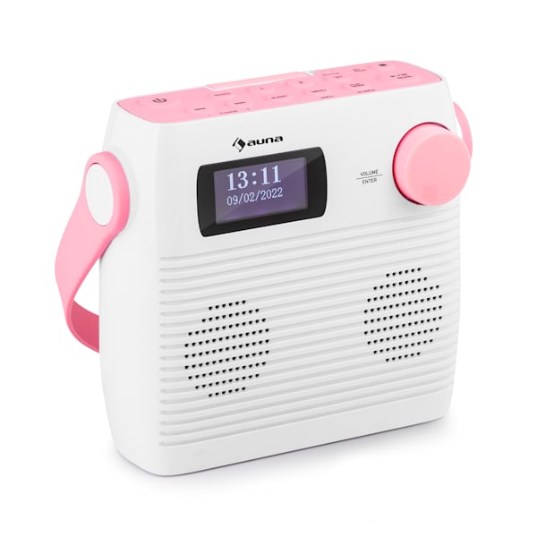 Auna Radio Portatil Pequeña, Digital Bluetooth Recargable, Mini
