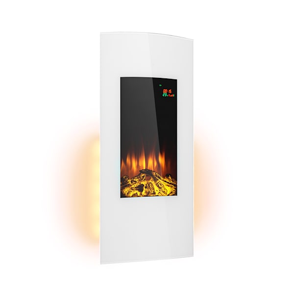 Chimenea eléctrica decorativa empotrada con llama LED realista, chimenea  eléctrica silenciosa, color de llama ajustable, pantalla táctil, control