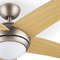 Klarstein Bolero Ventilateur De Plafond 2 En 1 134 Cm Lampe 55 W Pales Erable Telecommande