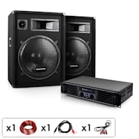 DJ PA set complet "Miami Quasar" amplificator 2x boxe