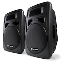 Pair Skytec Active DJ PA Speakers ABS + Stand Mounts 1200 Watts Max