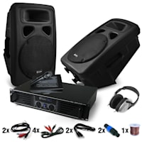 Set DJ PA "Bass Blast Force" Amplificator PA-Boxe 1000W