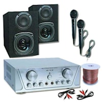 HiFi HVA 200 + MC 130 + 2 MIKROFONA - KARAOKE SET