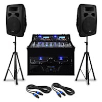 DJ PA Set de boxe "Urban Trip-Hop Beats" pentru 250 de persoane 1000W USB