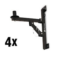 4x Fixations murales enceintes PA pieds <50kg -noir