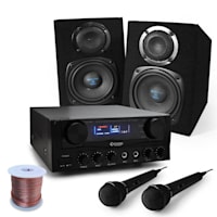 'Rio Rumble' Basic PA DJ Karaoke System Amplifier & Speakers Package