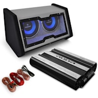 AUTO AUDIO SUSTAV 'BASSTRONAUT' DUAL 12" SUB AMP I KABLOVI