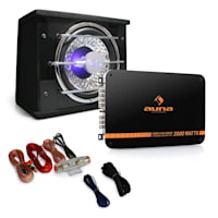 Car Hifi Set "Black Line 100" Subwoofer Eindtrap 1400 W