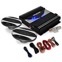 'Black Line 220' Car Stereo System Amplifier + Speakers 1400W