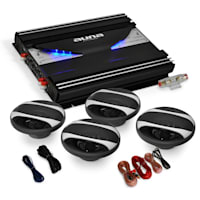 4.0 'Black Line' Car Stereo System - Amplifier Speaker Set 2800W