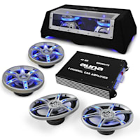 auna Car "BeatPilot FX-412 Hifi Lautsprecher-Verstärker-Set "