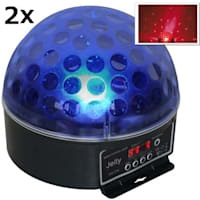2x Jelly Beamz DJ Magic Ball LED RGB DMX light effect