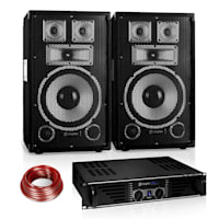 Set PA Saphir Series "Warm Up Party" 10PLUS par colunas 15" e amplificador 600W