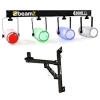 Beamz Light Set 4-Some II Conjunto de luzes LED 5 peças com suporte de parede