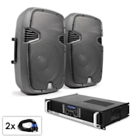 Conjunto PA "SPJ Boom 12 MKII" Par de altifalantes de 30 cm e Amplificador 1200W